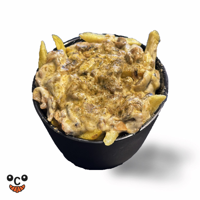 سیب زمینی قارچ و پنیر